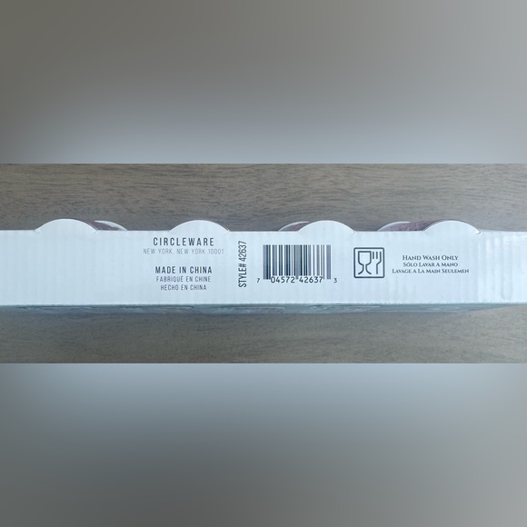 Circleware Regency Radiance Pearl 1.6oz Clear Luster Shot Glass S/4 Pink NEW - Picture 5 of 6